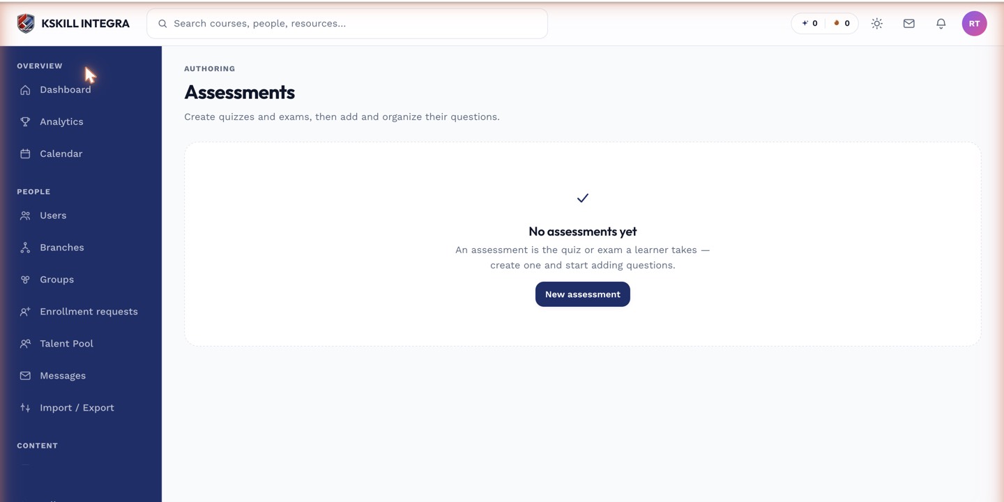 List of question banks and tests with question counts